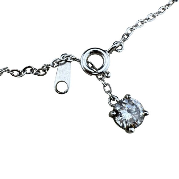 Sterling Silver Anklet With Cubic Zirconia Accents By Silpada - Picture 2 of 8